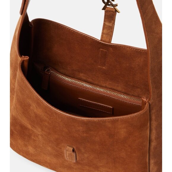 Saint Laurent Small Le 5 A 7 Hobo Bag in Brown Caramel - Picture 4 of 9